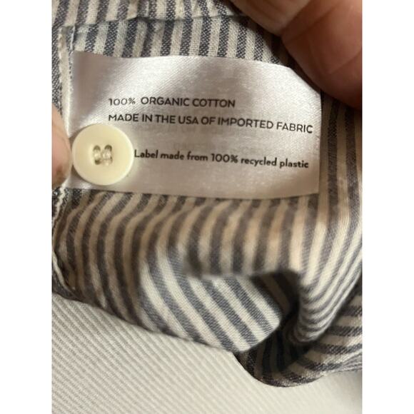Thom Kelly Brynn Shirt •Women S• Striped Button Down Cotton Oxford - Picture 12 of 12